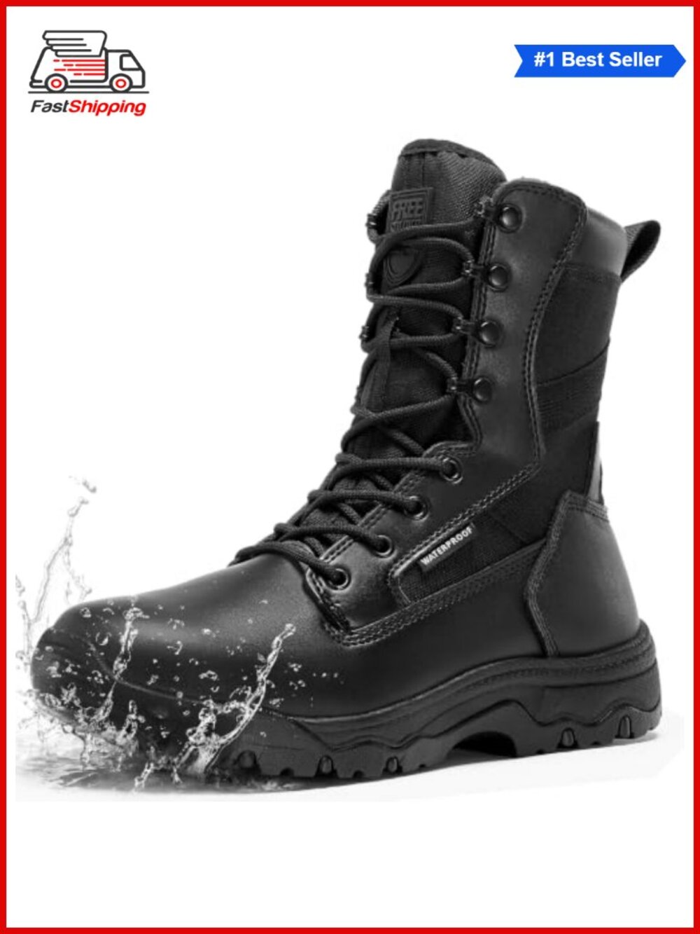 ✨ FREE SOLDIER Men's 8" Military Tactical Work Boots Suede Cordura
